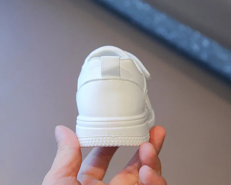 Baby & Kids Spring Autumn White Sneakers — Soft Sole Anti-Slip Casual Sport Shoes for Toddlers