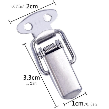 1/10PCS Mini Toggle Latches - Spring Loaded Clamp Clip, Box Latch Catch, Tension Lock Lever Clasp & Crate Snap Lock Closures