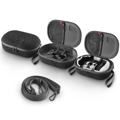 Portable Carrying Case for Meta Quest 3 - Travel-Sized VR Storage Bag with Larger Capacity, Protective EVA Material for Quest 3 Accessories