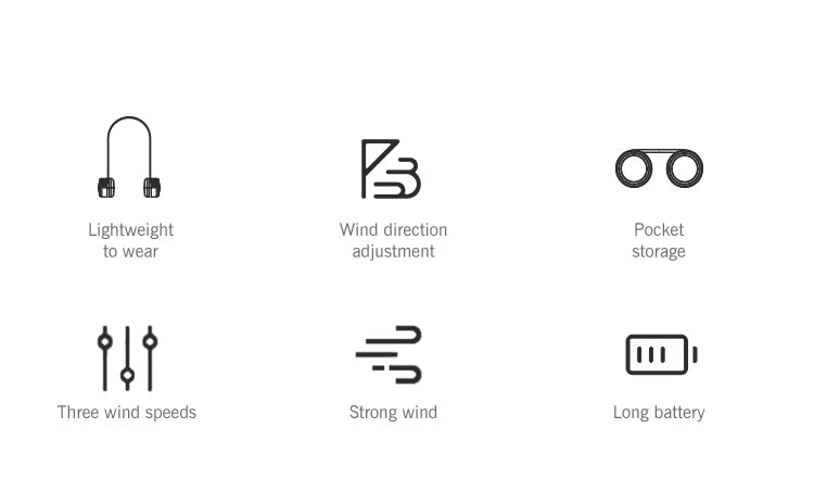 New Portable Neck Fan | Foldable Mini USB Rechargeable 1600mAh Silent Cooling Fan for Sports & Personal Use