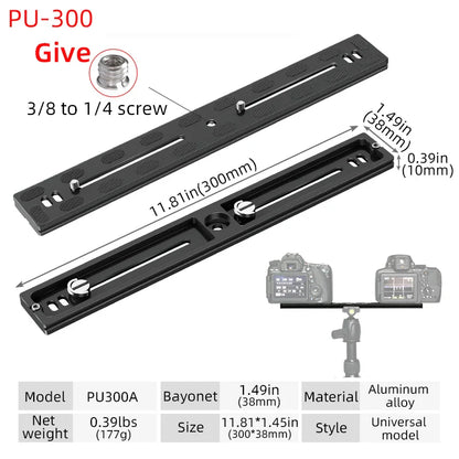 BEXIN Universal Aluminum Alloy Quick Release Plate – 1/4" Screw Tripod Mount Adapter for Arca Swiss & Benro Ball Head Cameras