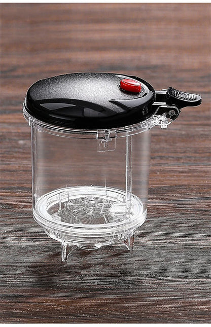 Heat-Resistant Glass Teapot with One-Click Filter – Tea & Coffee Pot, Tea Water Separation, Home Teaware Set