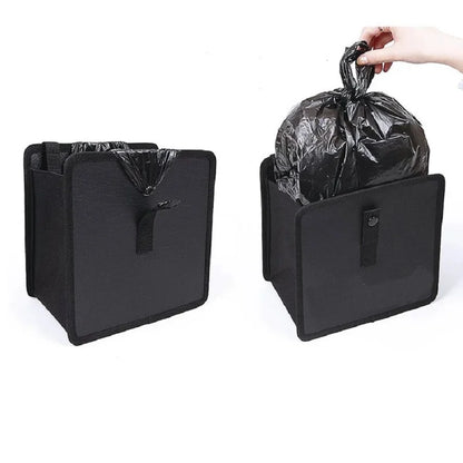 Car Mounted Garbage Bin – Portable Hanging Rear Storage Basket, Waterproof Garbage Bin Storage Box