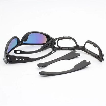 Daisy C6 Polarized Tactical Glasses - Military-Grade, Bullet-Proof 4 Lens Kit for Motorcycle Riding, Hunting and Shooting