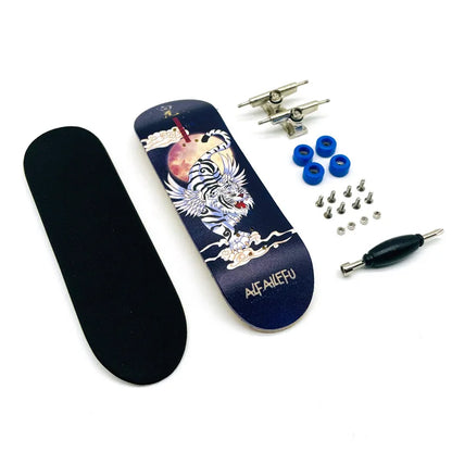 Creative Mini Finger Skateboard – Colorful Maple Fingerboard with Double Rocker, Sport Bearings & Palm Slide Board