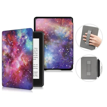 SA568B Leather Case for Kindle Paperwhite 12th Gen 2024 Signature Edition – 7-Inch Cover with Hand Strap & Auto Sleep