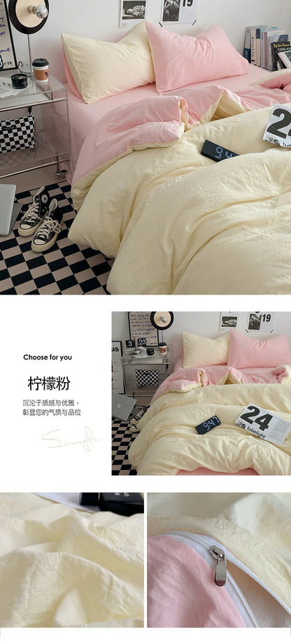 Bedding Comforter Set – Duvet Cover & Bed Sheets with Pillowcases for Queen/King Bed, Edredones de Cama