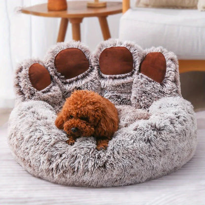 Cute Bear Paw Shape Pet Bed – Soft Fluffy Dog & Cat Sofa Cushion Sleeping Bed for Small, Medium & Large Pets Comfortable Cozy Pet Mattress