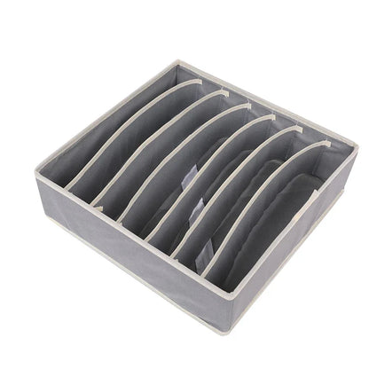 Sock & Underwear Organizer Drawer Divider – Foldable Closet Storage Bins for Bra, Underpants, Scarves, and Ties
