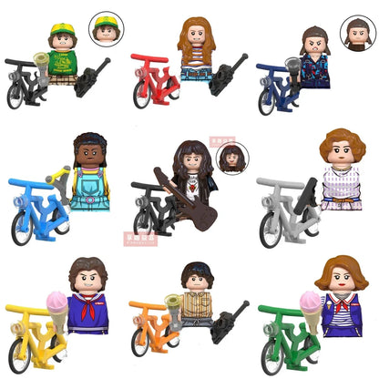 The Terrible Movie Upside-Down Model Building Block Set – Dustin, Mike, Lucas & Eleven Action Figures Toy for Kids