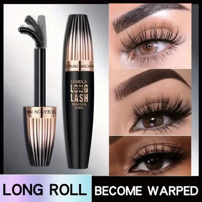 Waterproof 4D Mascara – Thick, Long, Smudge-Proof, Plumping & Curling Eye Makeup