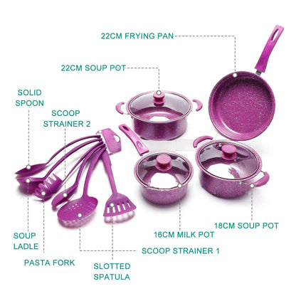 13-Piece Non-Stick Pots & Pans Set – Complete Kitchen Cookware, Perfect Gift for Family & Friends