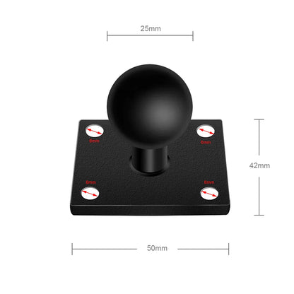 1" Ball Head Car & Motorcycle GPS Holder Mount – 10mm Base for GoPro, Yi, Insta360 & Phone Accessories
