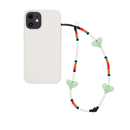 KKBEAD K-Pop Black Matte Bead Phone Charm with Pink Heart Strap –  Phone Chain Lanyard Jewelry Cellphone Accessories for Girls & Fans