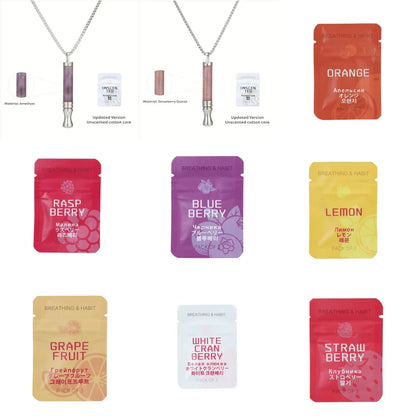 Quit Smoking Meditation Pendant Necklace – Titanium Steel Unisex Anti-Smoking Necklace with Filter Cotton