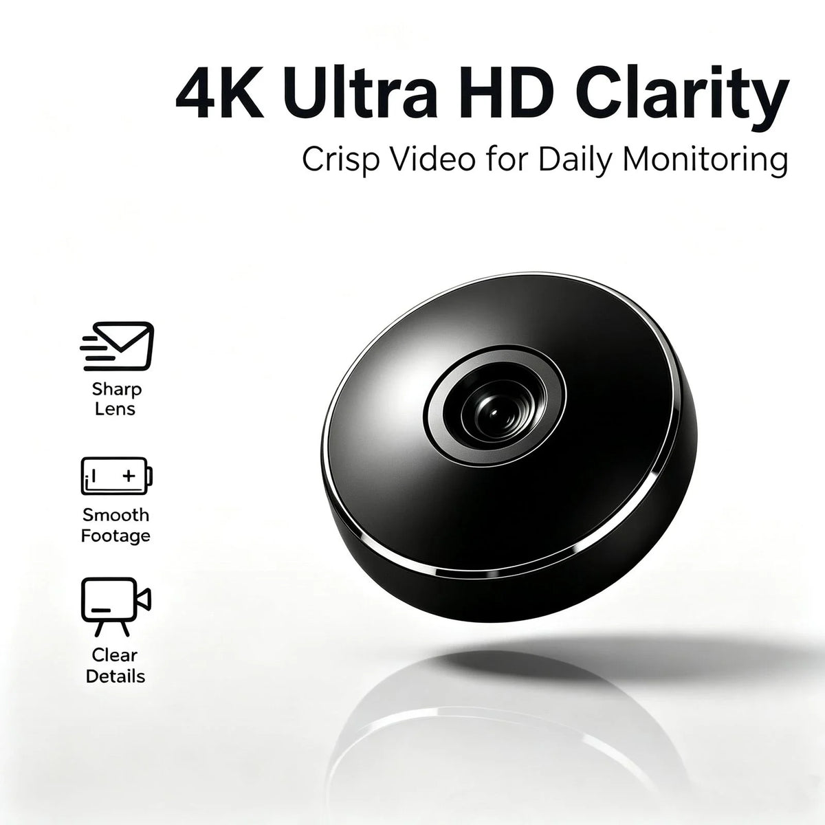 Mini HD WiFi Security Camera - Wireless Portable Monitor with IR Night Vision & Remote Viewing