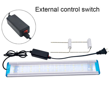 Super Slim Aquarium LED Light: Waterproof Bright Clip Lamp for Fish Tanks - Blue LED Grow Lighting for Aquatic Plants, 220v