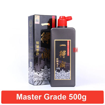 Yidege Professional Chinese Sumi Ink — Refined Black Liquid for Calligraphy & Brush Painting, 100g/250g/500g