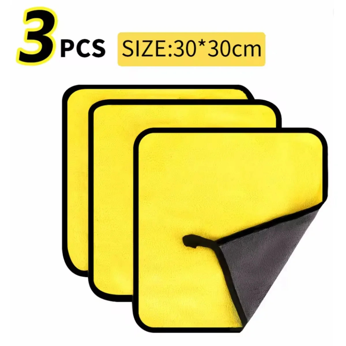 Car Nano Microfiber Cleaning Cloth Set (3–30pcs) – Ultra Soft Coral Fleece Towels for Car Wash, Detailing & Home Cleaning Use