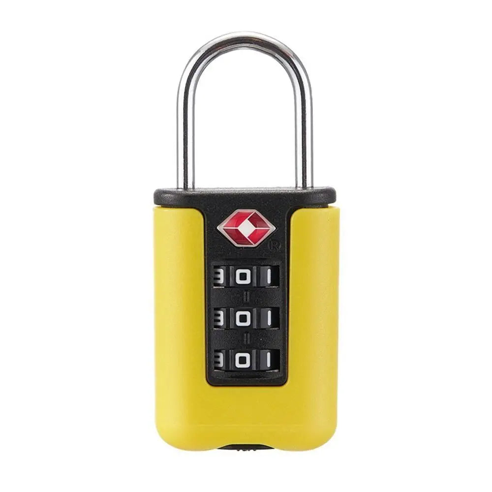 3-Digit Resettable Combination Mini Padlock – Luggage, Backpack, Zipper & Cabinet Security Lock for Travel & Dorm Use