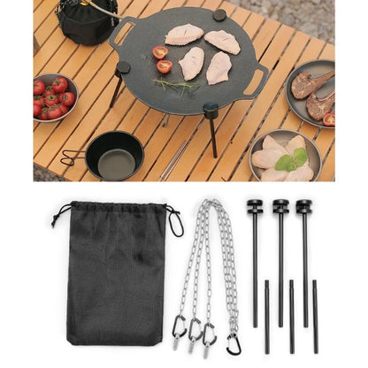 Detachable Grill Tripod Stand : Aluminum Alloy Vertical Barbecue Bracket for Outdoor Griddle Grill - Portable BBQ Accessory