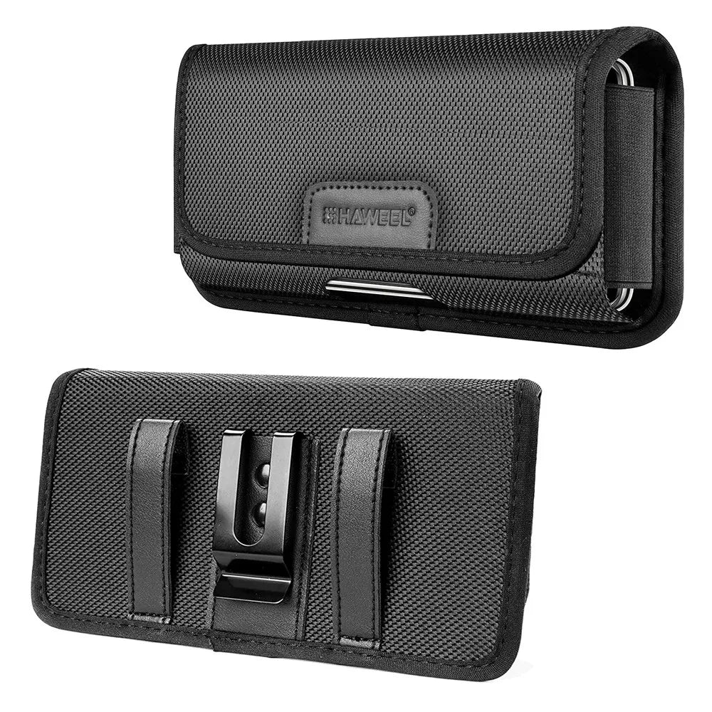 4.7-6.8 Inch Nylon Phone Pouch – Multifunction Cell Phone Belt Clip Holster Waist Bag for iPhone, Samsung & Smartphones