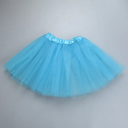 Girls’ Tulle Tutu Skirt – 3-Layer Ballet Mini Skirt for Dance, Birthday Party, Princess Dress 2-8Y
