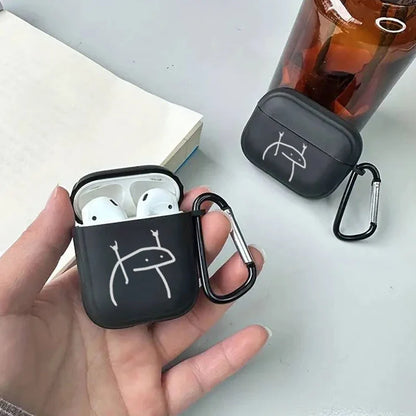 Stylish Black & Clear AirPods Case – Protective Cover for AirPods 2, 3, 4, Pro & Pro 2 | Gift for Boyfriend