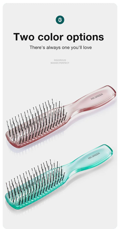 MR.GREEN Hair Brush – Scalp Massage & Volumizing Comb, Fine Tooth Detangling Tool for Long Wet & Dry Hair, Women’s Gift
