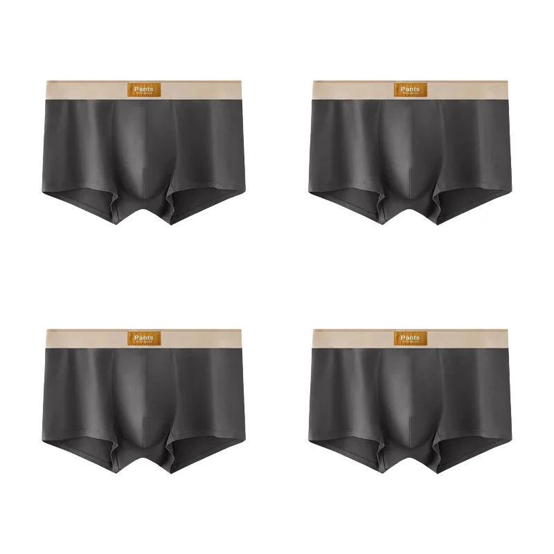 4PCS Men’s Cotton Boxer Shorts Set – Breathable Comfortable Underwear for Sports & Everyday Wear (L–7XL)