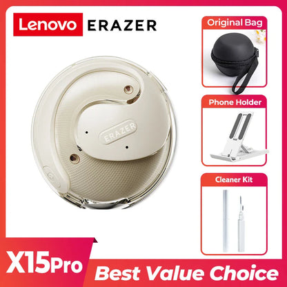 2024 ERAZER X15 Pro Bluetooth 5.4 Earphones – Wireless TWS Earbuds with Open Ear Hooks, Mic & Phone Call Support