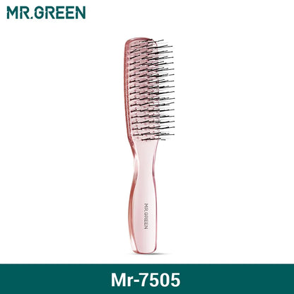MR.GREEN Hair Brush – Scalp Massage & Volumizing Comb, Fine Tooth Detangling Tool for Long Wet & Dry Hair, Women’s Gift