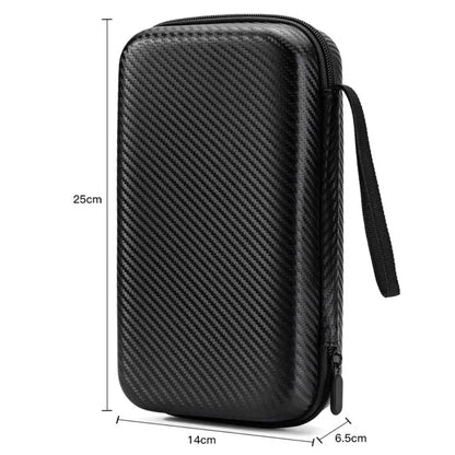 Portable EVA Storage Case - Protective Zipper Pouch for Phone Charger Shaver Hard Drive Data Cable Headphone Accessories