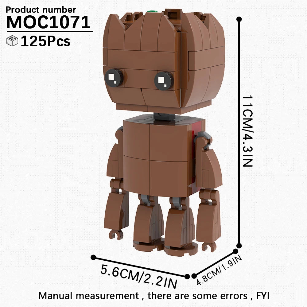MOOXI Movie Series MOC BrickHeadz Building Blocks Set – DIY Educational Toy for Kids