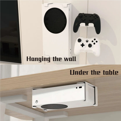 Wall Mount Holder for Xbox Series S — Metal Vertical Bracket for Wall or Under Desk, Console Game Accessories