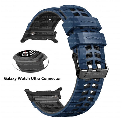 Silicone Sport Band for Samsung Galaxy Watch Ultra 47mm — No-Gap Quick Fit Curved Strap (2025 Ultra Model)