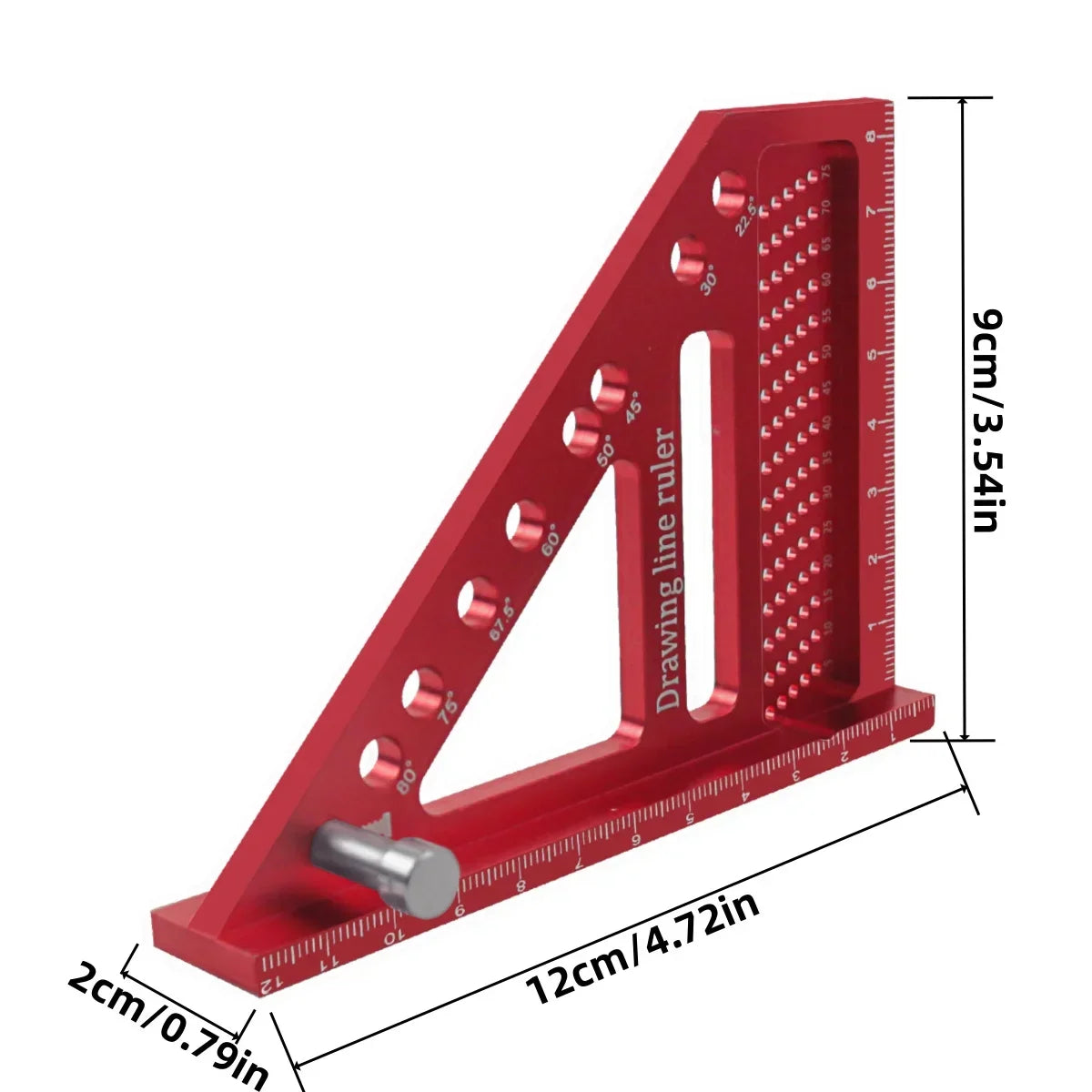 Carpenter Multi-Angle Precision Square – Aluminum T-Square Ruler for Woodworking, Construction & Engineering