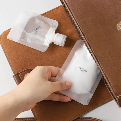 Travel-Friendly 30/50ml Lotion Dispenser Bag: Reusable, Leakproof, and Refillable Cosmetic Storage Container