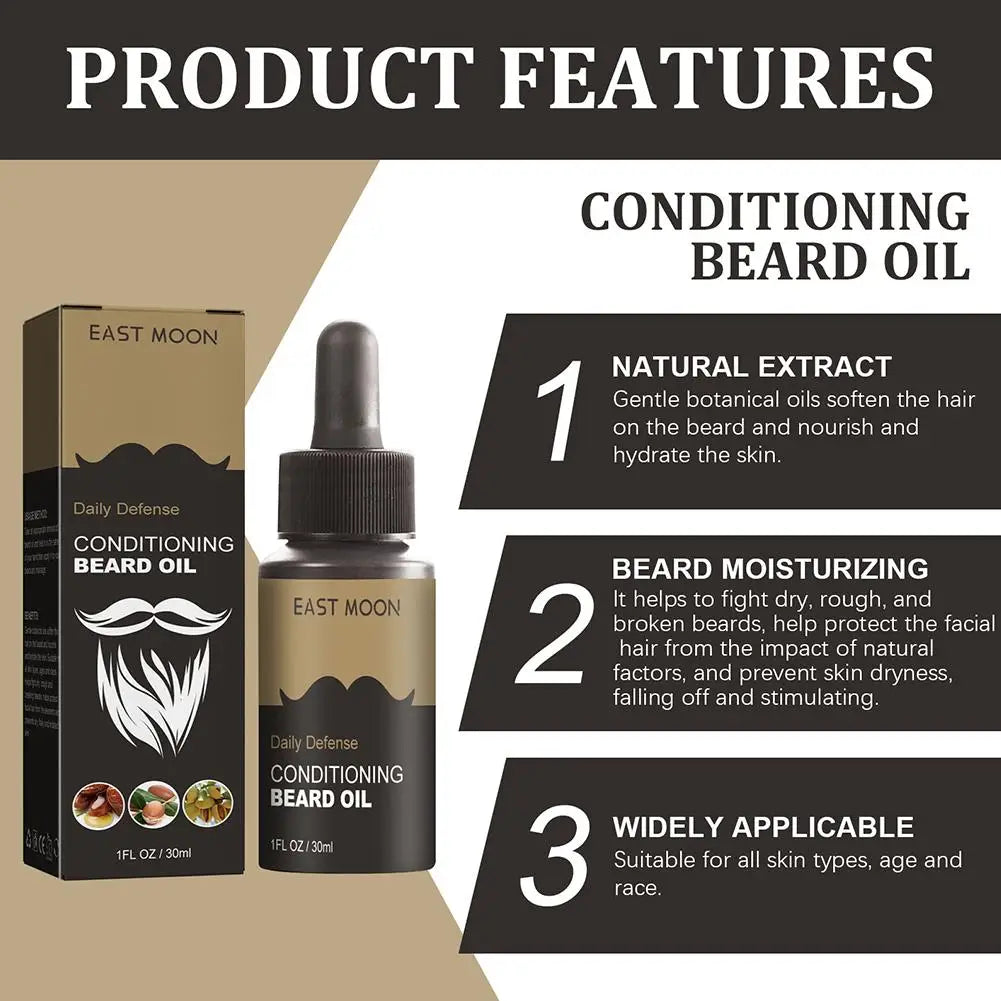 30ml Beard Growth Oil Serum for Men – Nourishing Beard Care Oil to Soften, Strengthen, Style & Promote Healthy Beard Growth