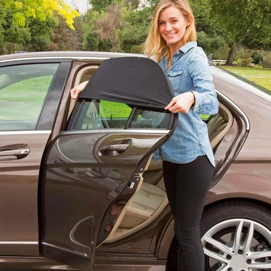 Universal Car Sun Side Window Shade Curtain : Rear Window Cover for UV Protection - Stylish Sunshade Visor Shield and Automotive Accessory