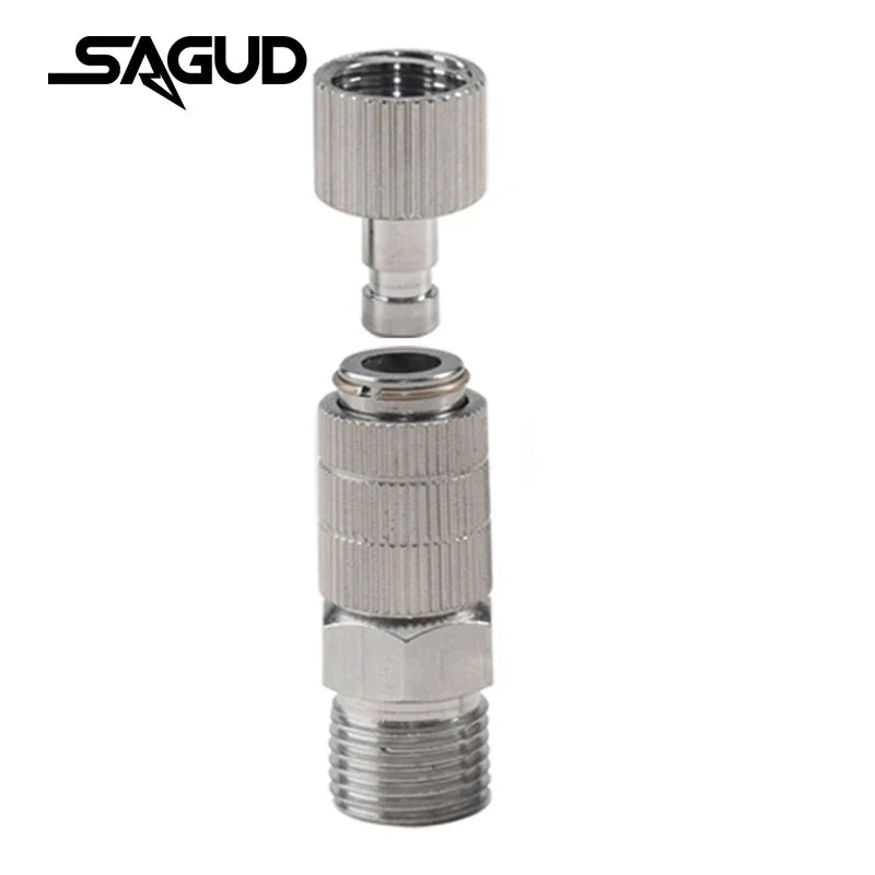 SAGUD Airbrush Quick Disconnect Kit – 1/8" Quick Release Fitting Adapter with 4 Extra Connectors for Hose & Airbrush Parts