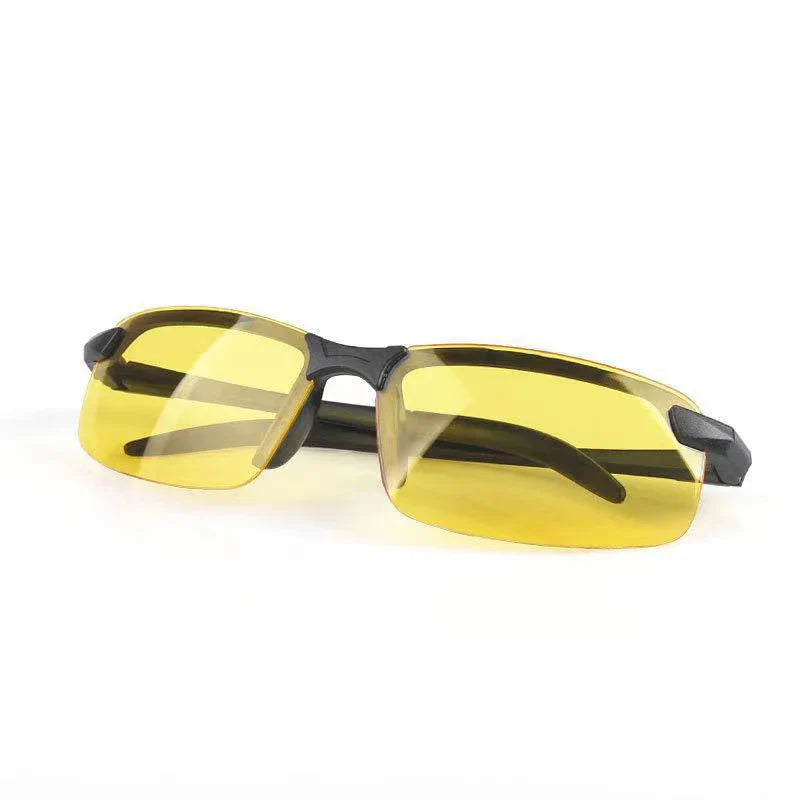 Night Vision Driving Glasses – Anti-Glare Half Frame Sunglasses for Men & Women Day/Night Sports Eyewear