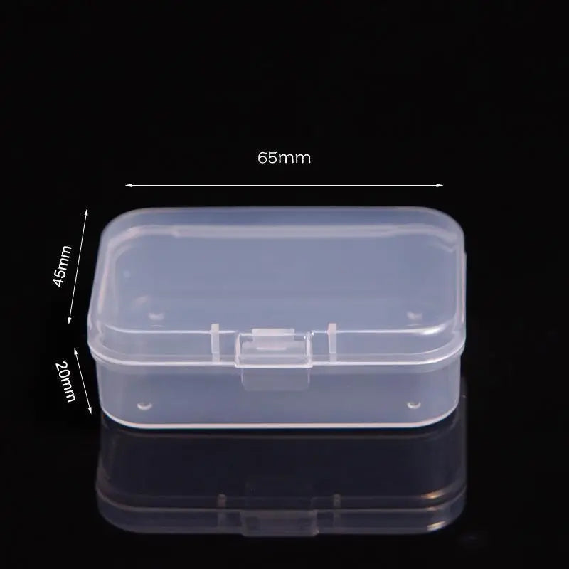 Mini Rectangular Plastic Storage Box – Translucent, Dustproof Jewelry & Small Item Container