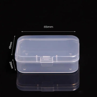 Mini Rectangular Plastic Storage Box – Translucent, Dustproof Jewelry & Small Item Container