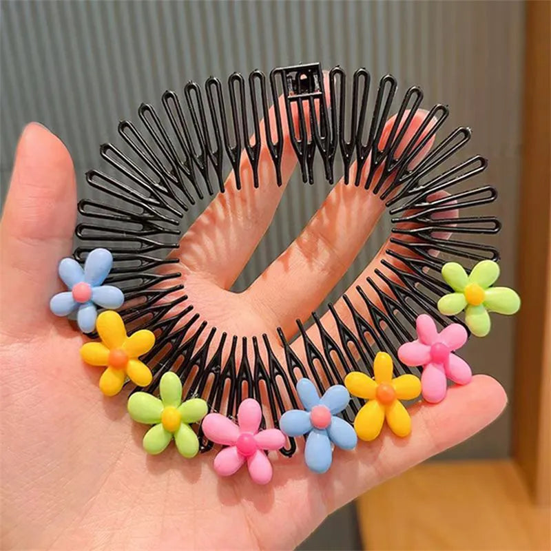 Children's Y2K Star Colorful Hair Accessories Set - Hair Comb, Headband, Clips - Cute Bunny Headdress for Princess Girls