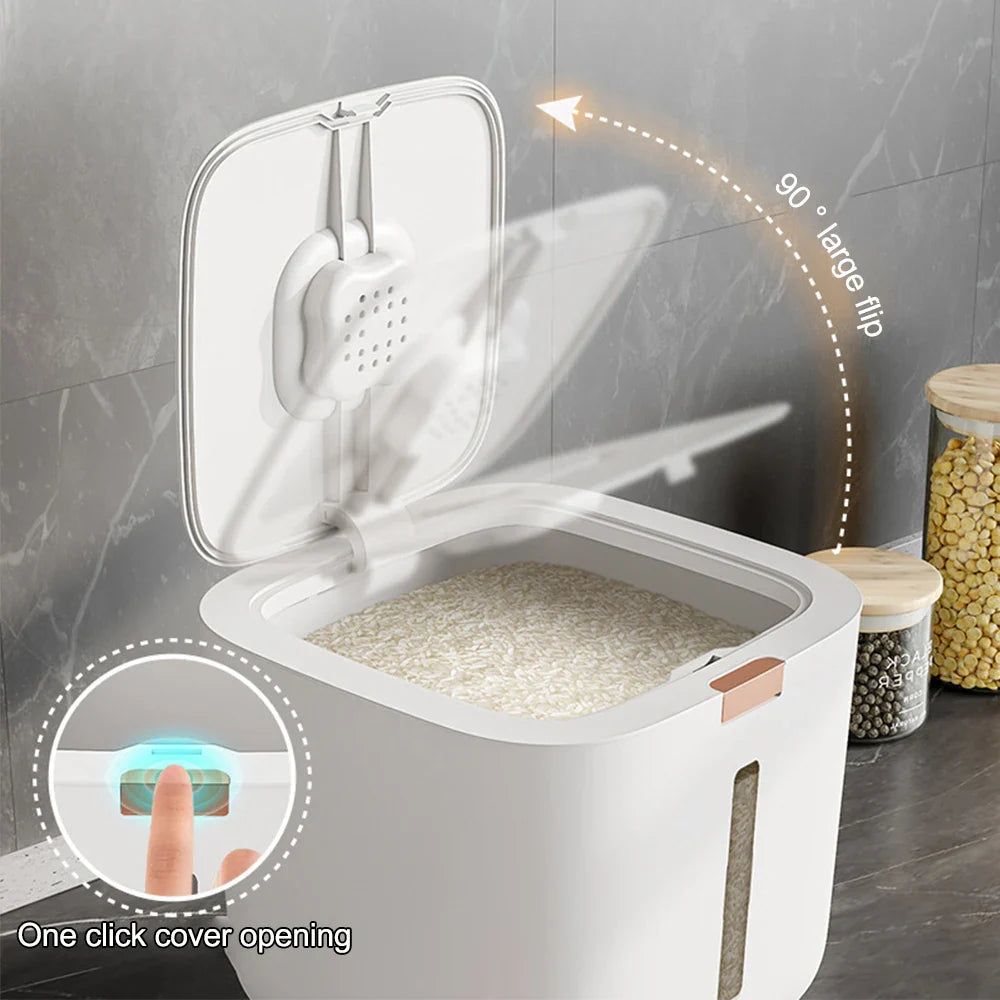 Insect-Proof Moisture-Proof Rice Box: Sealed Jar Grain Kitchen Container - 5/10KG Storage Box with Lid for Kitchen Storage