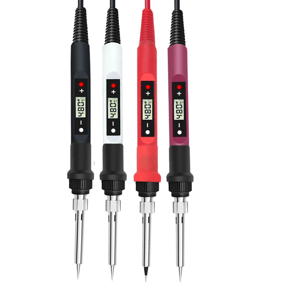 Adjustable Temperature Electric Soldering Iron: 60W/80W Mini Handle Rework Station - Heat Pencil Welding Repair Tools