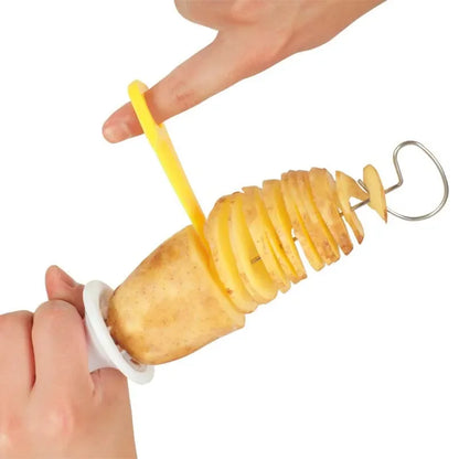Whirlwind Potato Spiral Cutter – Creative Vegetable Slicer & Potato Tower Maker for Kitchen