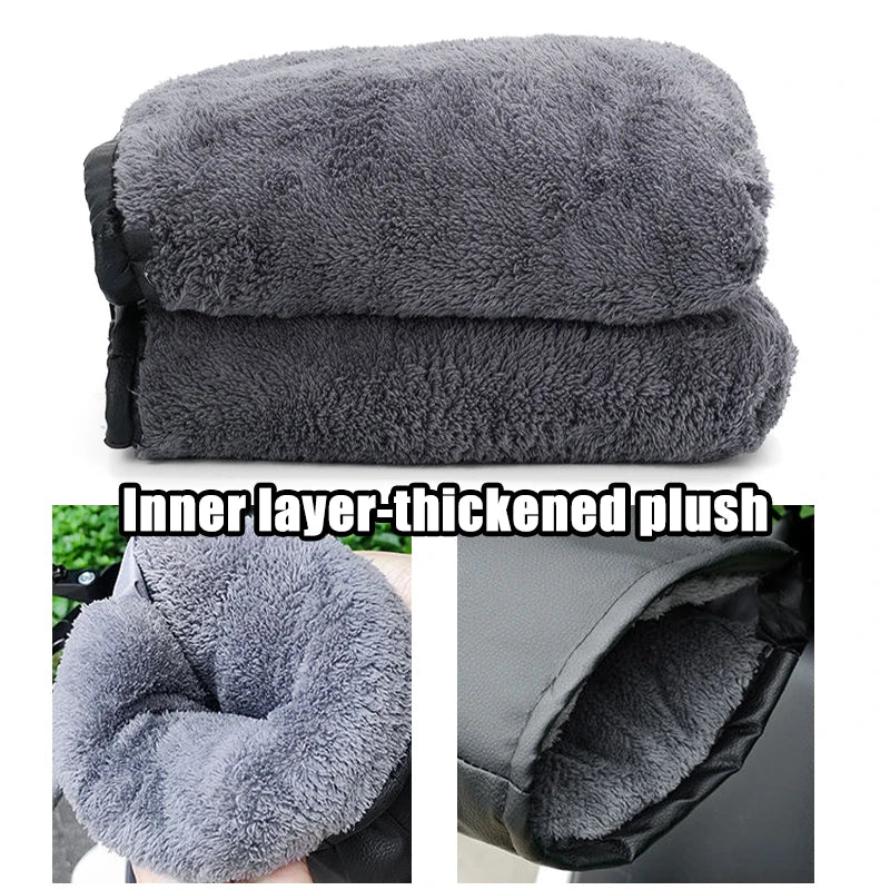 Motorcycle Handlebar Muffs - Waterproof Winter Mitts & Warmer Gloves for Bikes, Hand Covers & Warmers