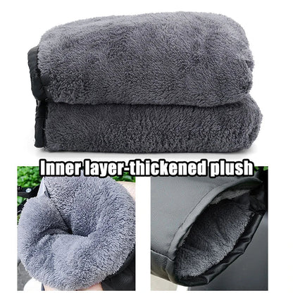 Motorcycle Handlebar Muffs - Waterproof Winter Mitts & Warmer Gloves for Bikes, Hand Covers & Warmers
